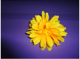 Цветочная головка хризантема желтая Ø12см (набор 5 шт)