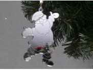 Зеркальное украшение "Веселый Санта" 10*10 см (1 шт)