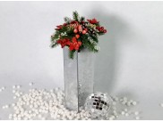 Флористическая зеркальная ваза "Розы" с основой  h25 см (1 шт)