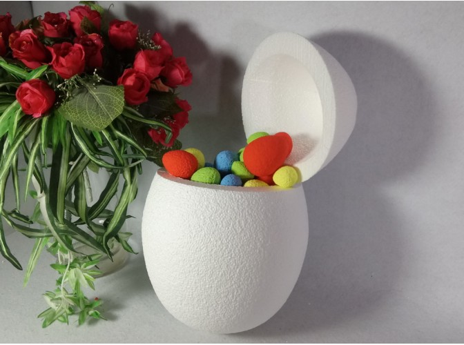 Яйцо из пенопласта полое h35 см/две поперечные половинки (1шт)