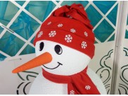 Декор из пенопласта "Снеговик с улыбкой" с покрытием  h115см (1шт)
