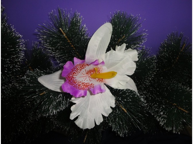 Цветочная головка "Орхидея" фиолетовая Ø15.5см (1шт)