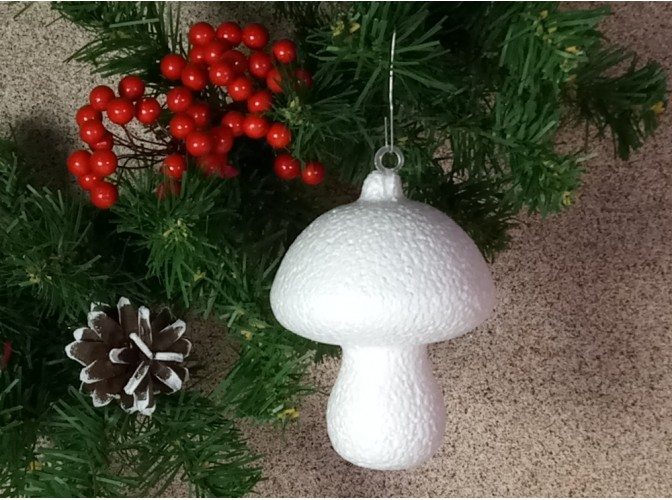 Заготовка из пенопласта 3D "Белый гриб малый" 6*5,5см (1шт)