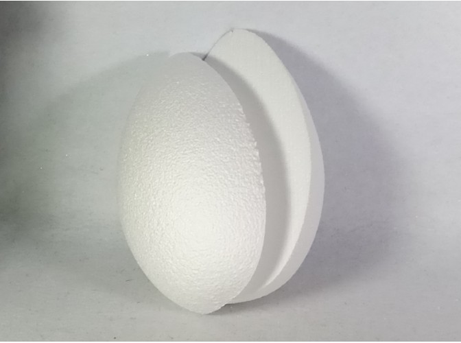 Яйцо из пенопласта сплошное h35 см/одна половинка (1шт)
