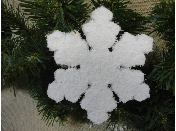 Снежинка из пенопласта Ø 12 см (1шт)