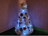 Новогодняя елка "Белоснежное великолепие" 40см с мини - гирляндой (1шт)