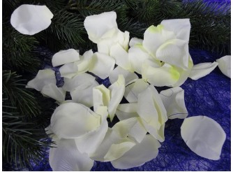 Лепестки розы бело-зеленые (1пак)