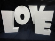 Буквы из пенопласта/слово "LOVE" h50см, w15см (комплект)