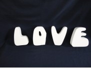 Буквы из пенопласта "LOVE" 1/ h20см, w5см (1 комплект)
