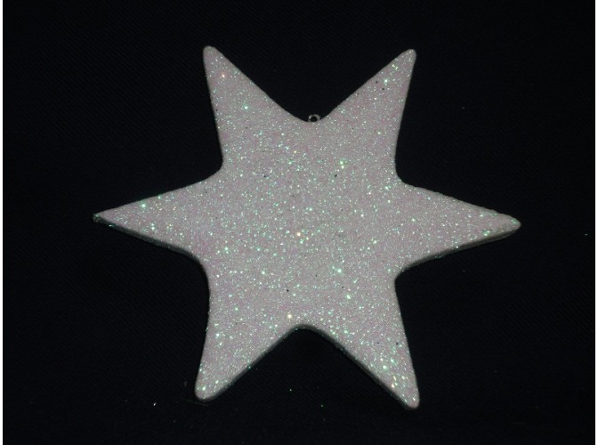 Декор из пенопласта "Блестящая звезда 6лучей" (1 шт)