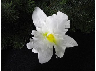 Цветочная головка "Орхидея" белая Ø15.5см (1шт)