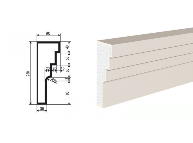 Наличник М-087 250х90*2000 мм (1шт)