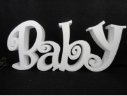 Буквы из пенопласта "Baby"/слитно/ h20, L47см; w5 см (1шт)