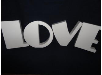 Буквы из пенопласта "LOVE" 2/ h20см, w5см (1 комплект)