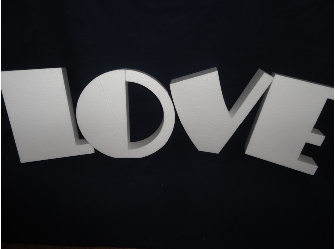 Буквы из пенопласта "LOVE" 2/ h20см, w5см (1 комплект)
