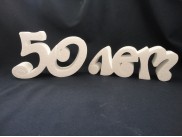 Буквы из пенопласта "50 лет юбилей"  h15, w3см (1 комплект)