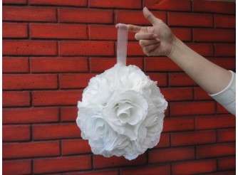 Деко- шар "Белые розы" Ø25 см (1шт)