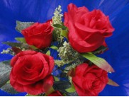 Букет "Розы с кашкой"/красный h30cм, 9 гол (1шт)