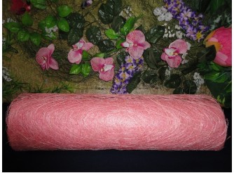 Сизалевое полотно, цвет нежно-розовый 48х9ярд(1рулон)
