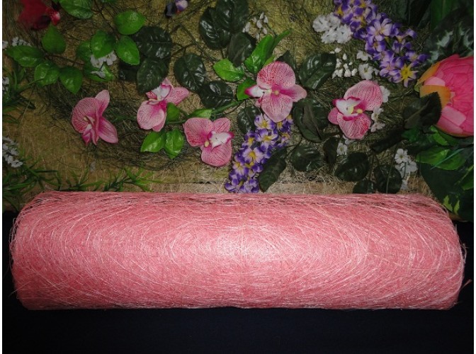 Сизалевое полотно, цвет нежно-розовый 48х9ярд(1рулон)