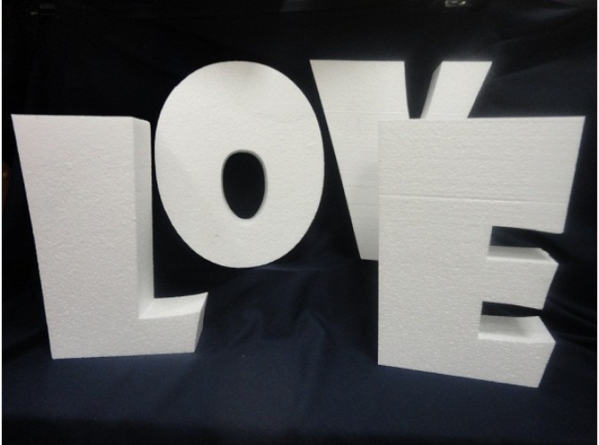 Буквы из пенопласта "LOVE" h50см (1 комплект)