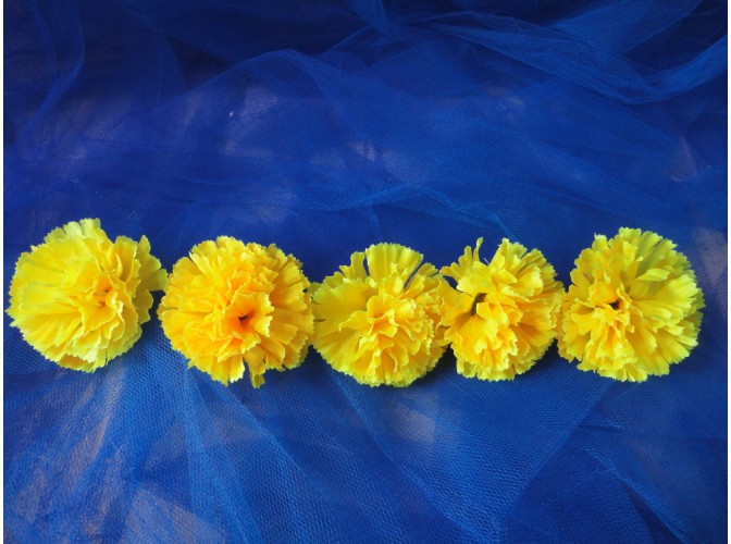 Цветочная головка гвоздика лимонная Ø8см (5 шт)