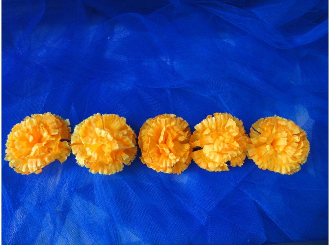 Цветочная головка гвоздика оранжевая Ø8см (5 шт)