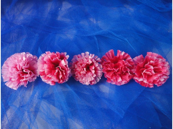 Цветочная головка гвоздика розовая Ø8см (5 шт)