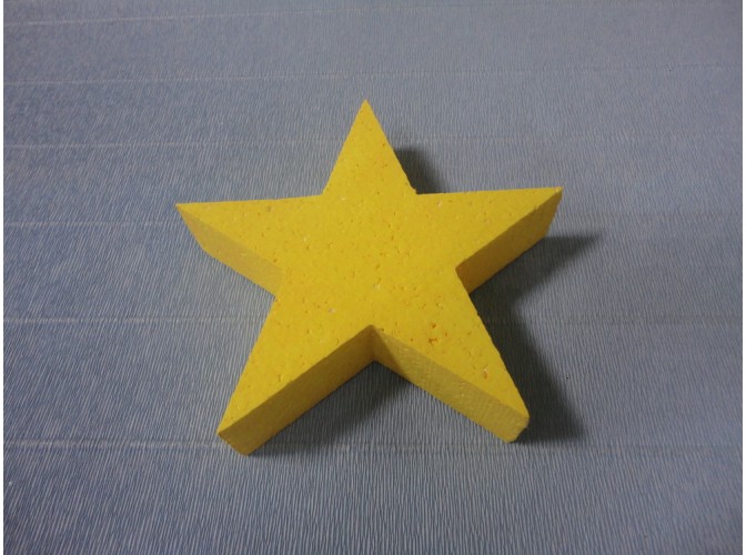 Декор "Звезда 5лучей" Ø15*3см/пенопласт/цвет (набор 5шт)