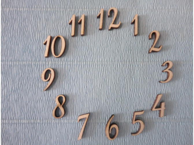 Арабские цифры для часов №2/фанера (комплект)