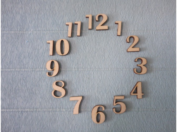 Арабские цифры для часов №7/фанера (комплект)