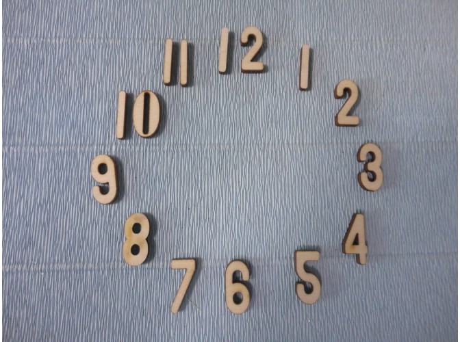 Арабские цифры для часов №8/фанера (комплект)