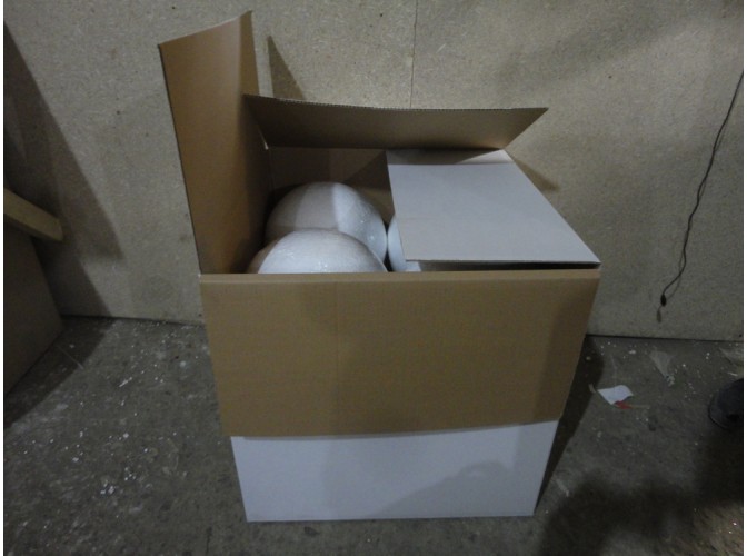 Шар из пенопласта Ø25 см / фактурный (коробка 8 шт)