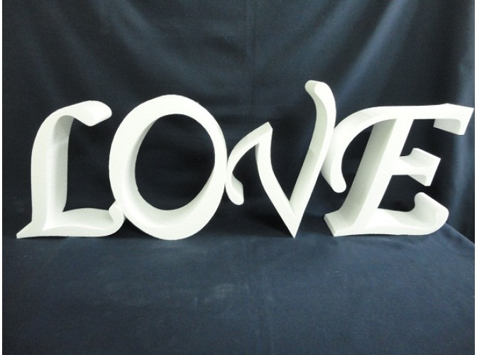Буквы из пенопласта "LOVE" h30см, w10см (1 комплект)