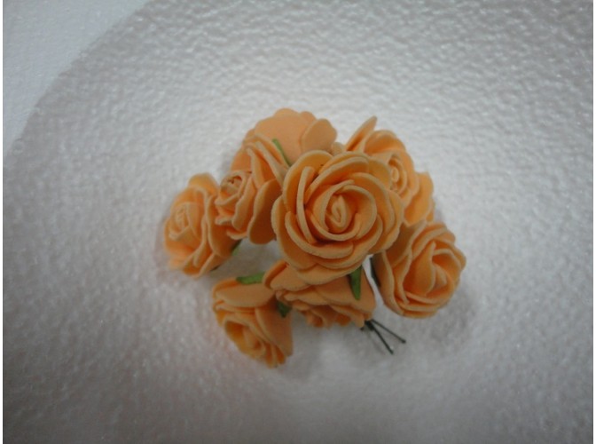 Цветочная головка роза молочный/латекс Ø2,3см (12шт)