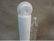 Круглая коробка(ложемент) под пластиковую бутылку/термос h38см (1шт)