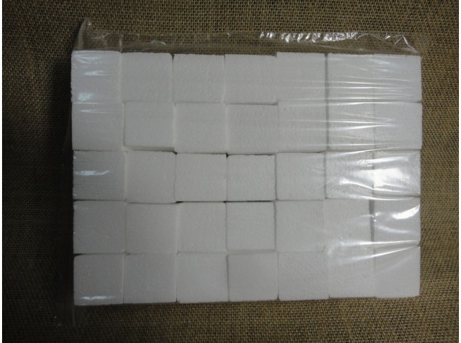 Заготовка из пенопласта "Кубик" 6*6*6 см (набор 24шт)
