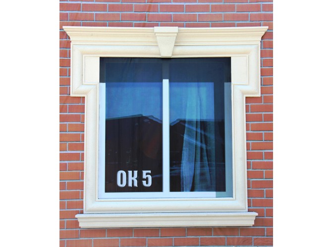 Декор для фасада из пенопласта "Окно №5" (комплект)