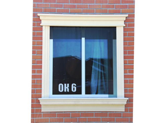 Декор для фасада из пенопласта "Окно №6" (комплект)
