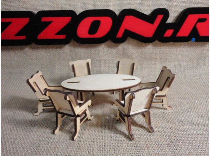Комплект мебели "Стол "Овал"+ стулья " (7 предметов)