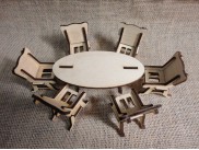 Комплект мебели "Стол "Овал"+ стулья " (7 предметов)