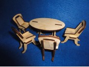 Комплект мебели "Стол малый "Овал "+ стулья " (5 предметов)