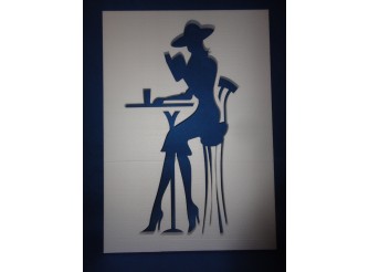 Постер из пенопласта "Дама с книгой"/сквозной (1шт)