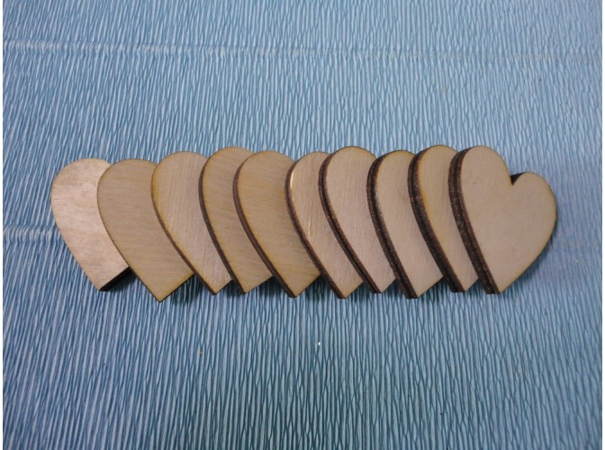 Заготовка деревянная "Сердечко" d3см (набор10шт)