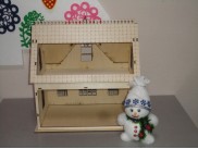 Кукольный домик "Домик с верандой" раскраска/фанера (1шт)