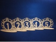 Номер на свадебный стол "Ажурный круг"/фанера (1 комплект)