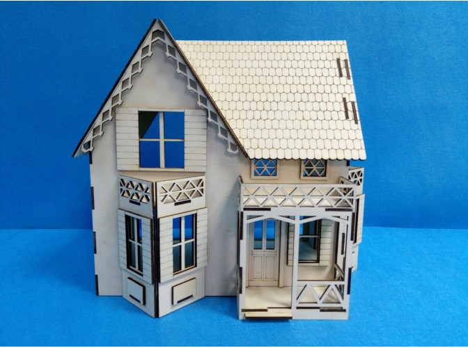 Кукольный домик "Три балкона" /конструктор/фанера (1шт)