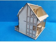 Кукольный домик "Дом с палисадником"/раскраска/фанера (1шт)